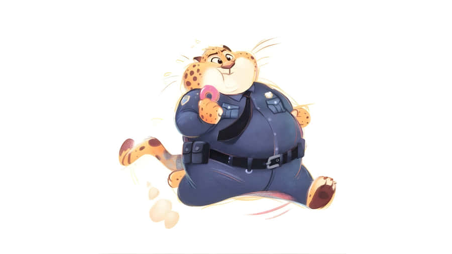 Oficial Clawhauser Correndo