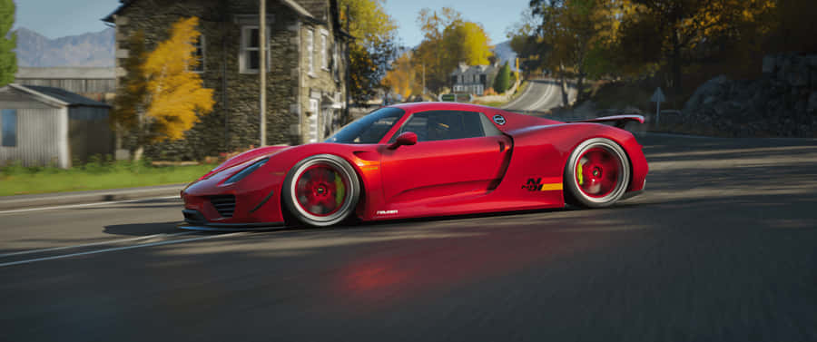 3440x1440pRotes Rossion Q1 Forza Horizon 4 Hintergrundbild