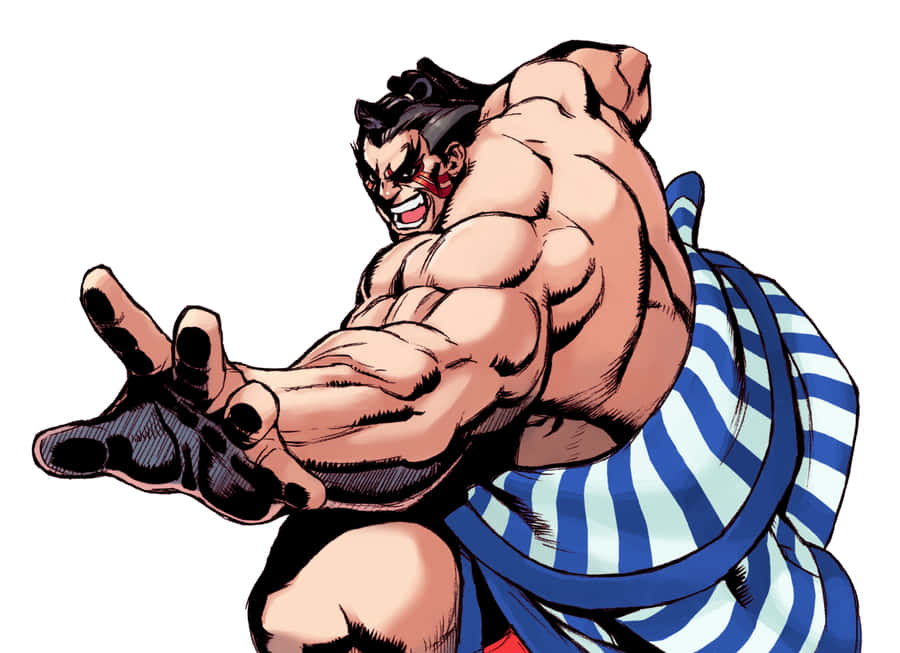Street Fighter E Honda in Posizione d'Azione