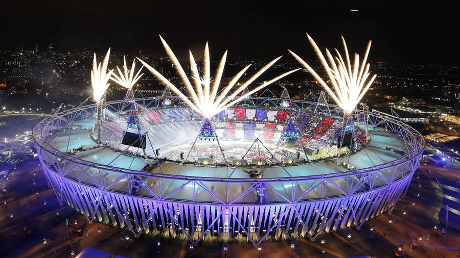 Olympiske stadion fyrverkeri bakgrunn