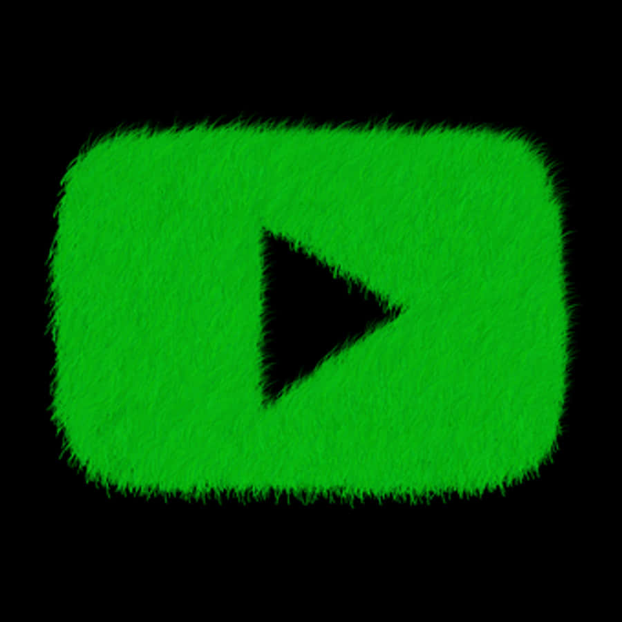 Green Furry Play Button