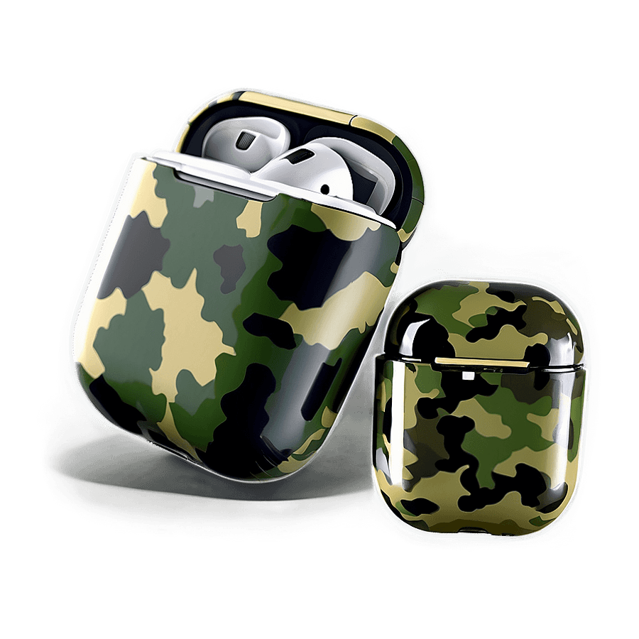 Camouflage AirPods Case Visual PNG nnw