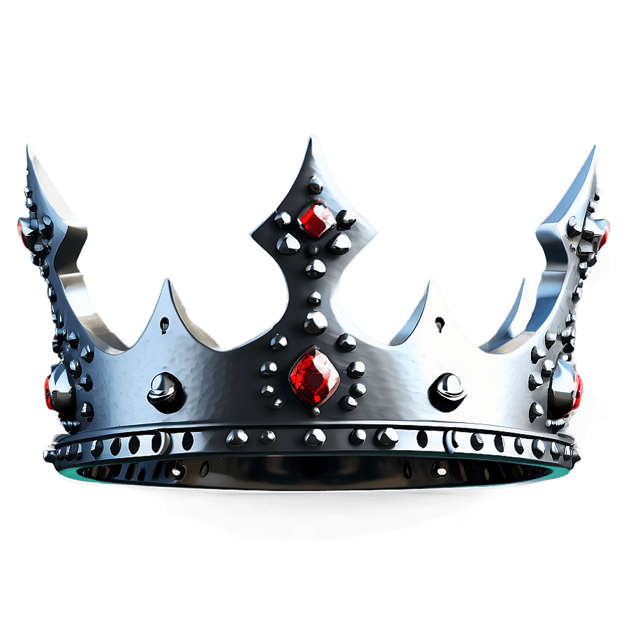 Realistic Silver Crown PNG 05262024