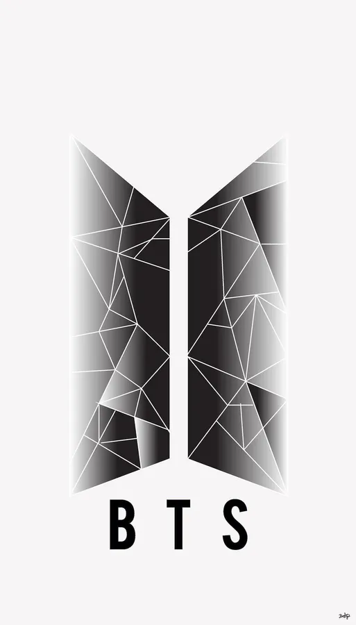 Bts Black Abstract Logo