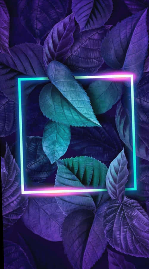 Neon Natur Blätter Kunst