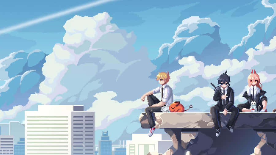 Città In Pixel Art Anime