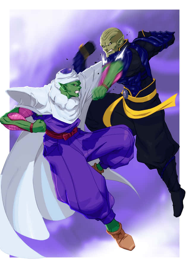 Piccolo_vs_ Avversario_ Anime_ Arte di Battaglia