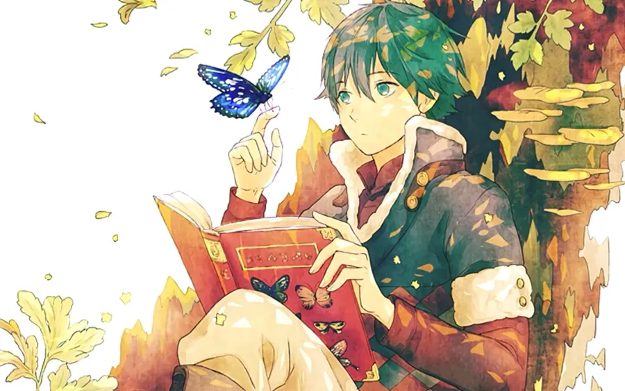Reading Anime Boy wallpaper
