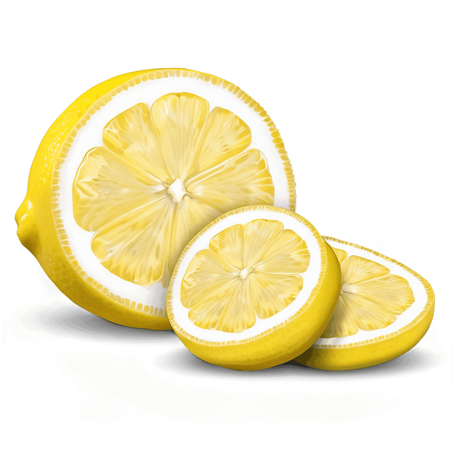 Decorative Lemon Slice PNG tve