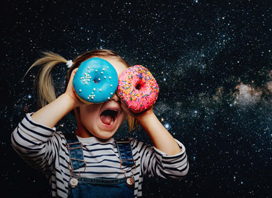 DonutsFernglas Spaß Kinderbilder