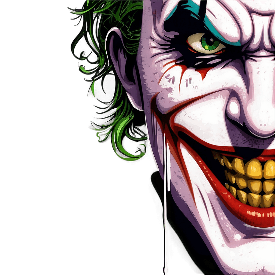 Joker Face in Graffiti Style PNG 05252024