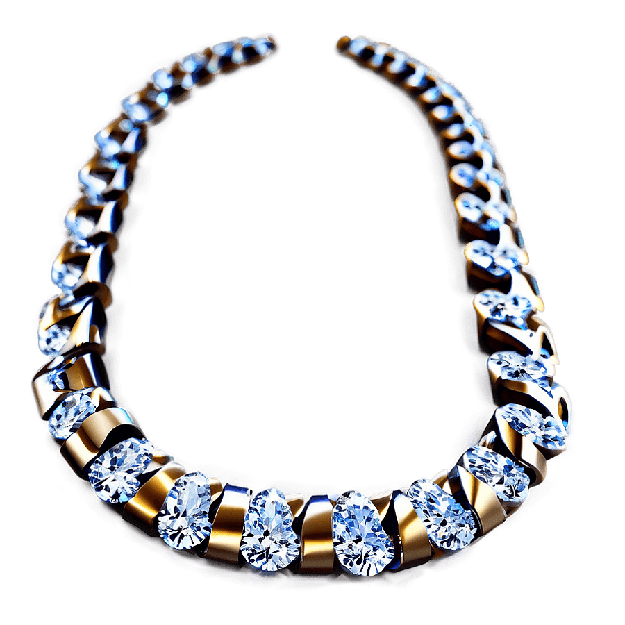 Sleek Diamond Chain PNG isl