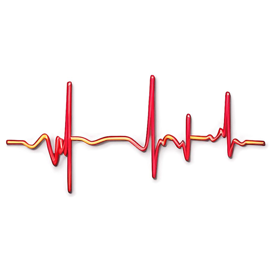 Romantic Heartbeat Line PNG trw