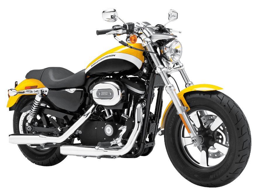 Yellow Black Harley Davidson Motorcycle