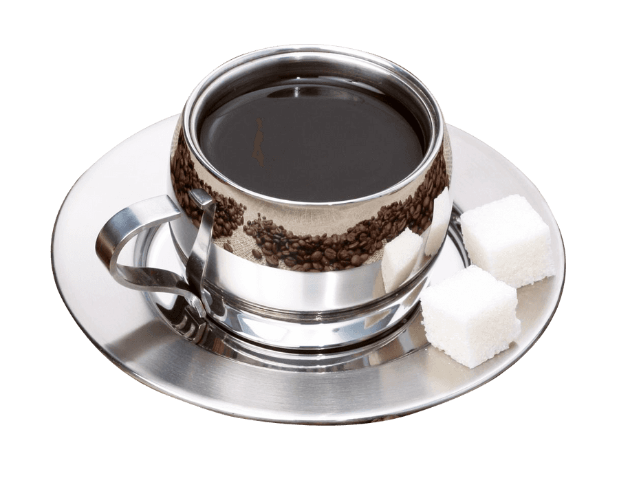 Elegant Coffee Cup With Sugar Cubes