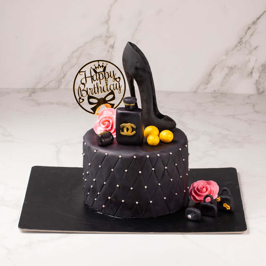 Bolode Fondant Laranja e Azul Deliciosamente Decorado.