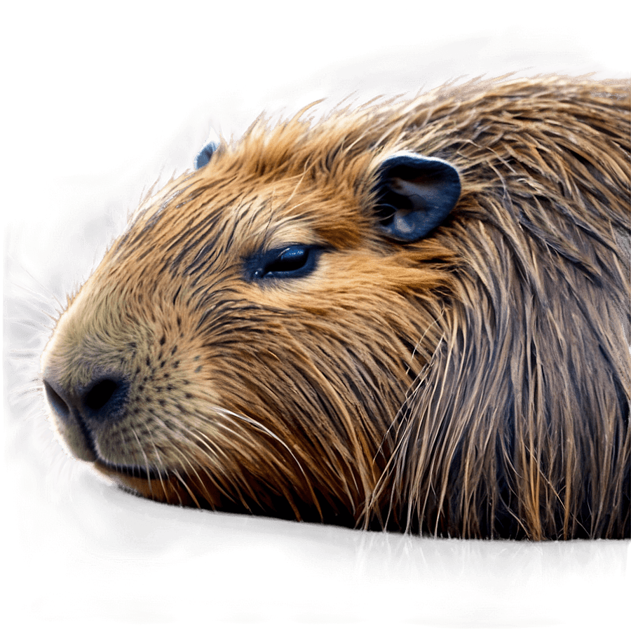 Sleeping Capybara Cute PNG   3