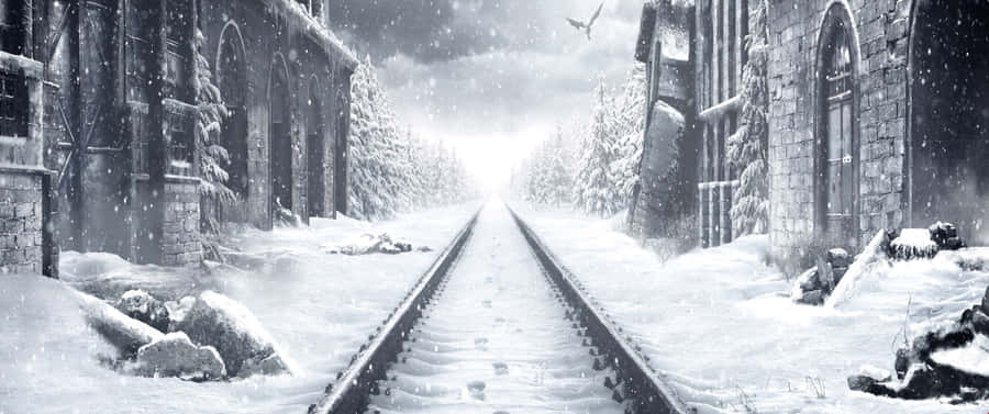 EisenbahngleiseDigitales Bild 3440x1440p Metro Exodus Hintergrund
