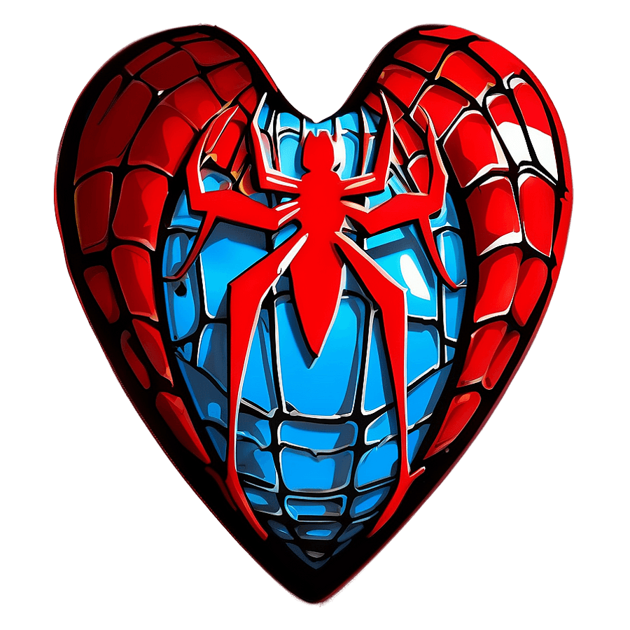 Spiderman Heart Clipart PNG 05262024