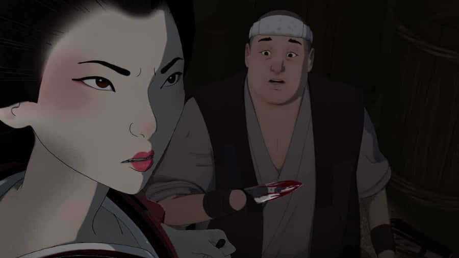 Personaggi Animati Samurai con Occhi Blu