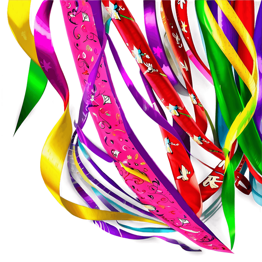 Party Streamers Design PNG 06282024