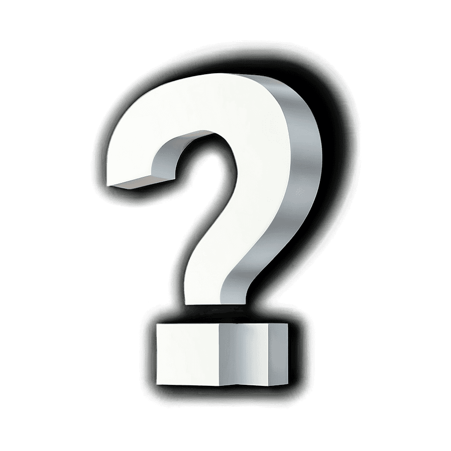 White Question Mark for Help PNG tlm4