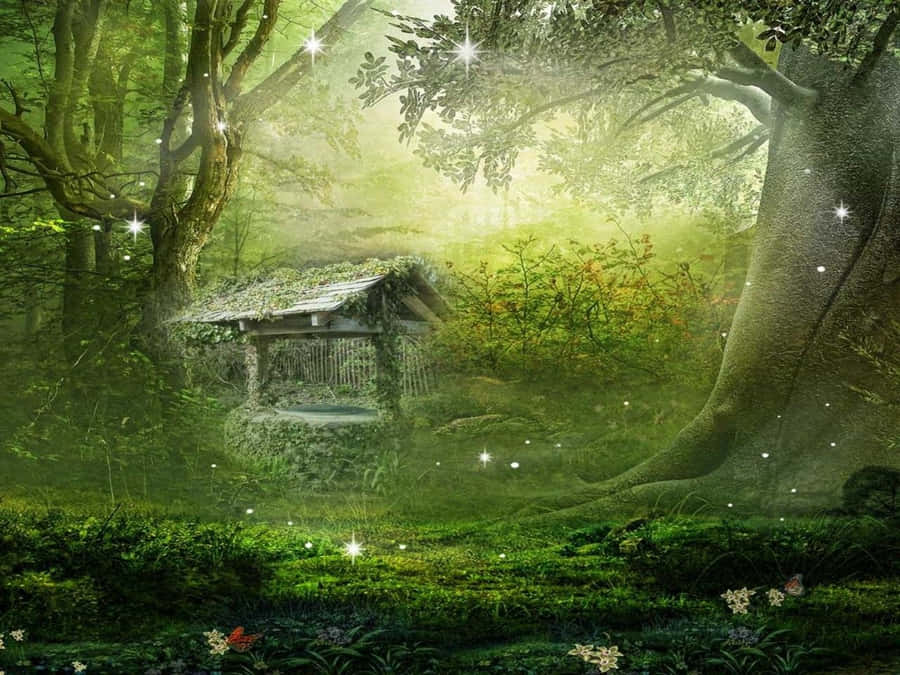 WaldFunkelnde Fee Background Fairycore