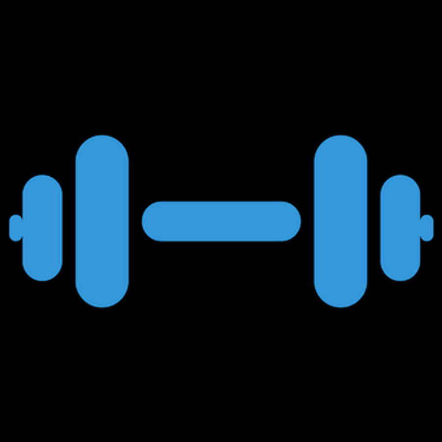 Blue Dumbbell Icon
