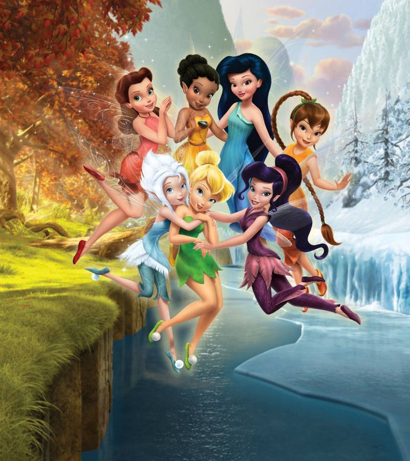 891x1000 Wall mural wallpaper Disney Tinkerbell and friends fairies fairy photo 180 x 202 cm / 1.97 yd x 2.21 yd
