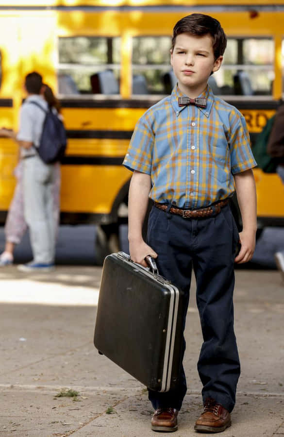 Sheldon Jovem com Pasta