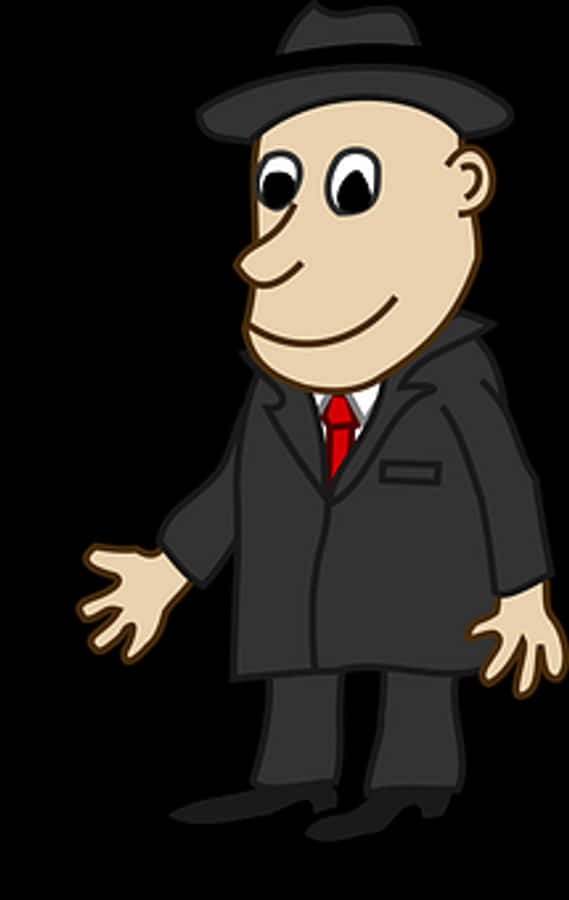 Cartoon Businessmanin Suit