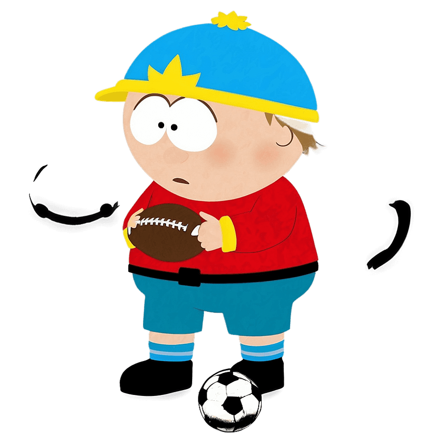 Cartman Playing Football PNG 05242024