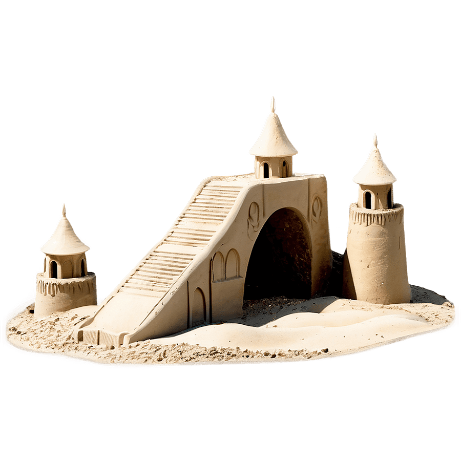 Sand Castle with Bridge PNG 05252024