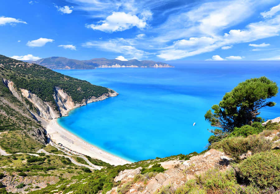 Incredibilevista sulla spiaggia greca