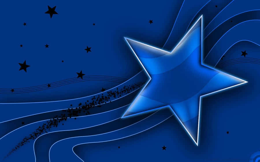 Abstrakter blauer Stern Hintergrund