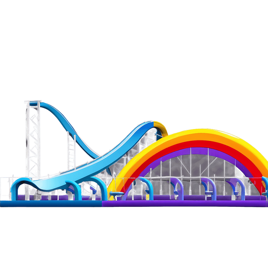 Roller Coaster with Rainbow PNG 73