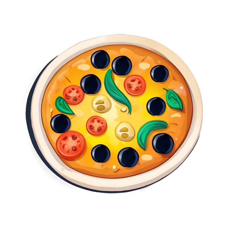 Pizza Cartoon with Cool Shades PNG jqc30