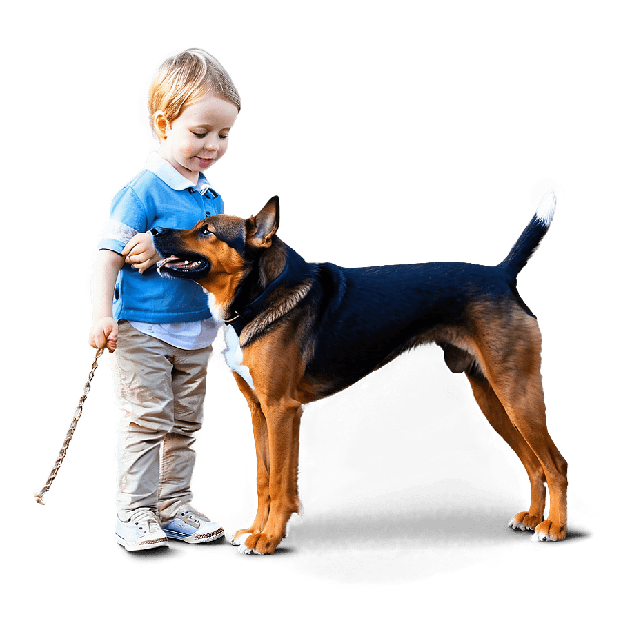 Little Boy with Dog PNG fhf75
