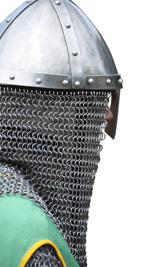 Medieval Knight Helmetand Chainmail