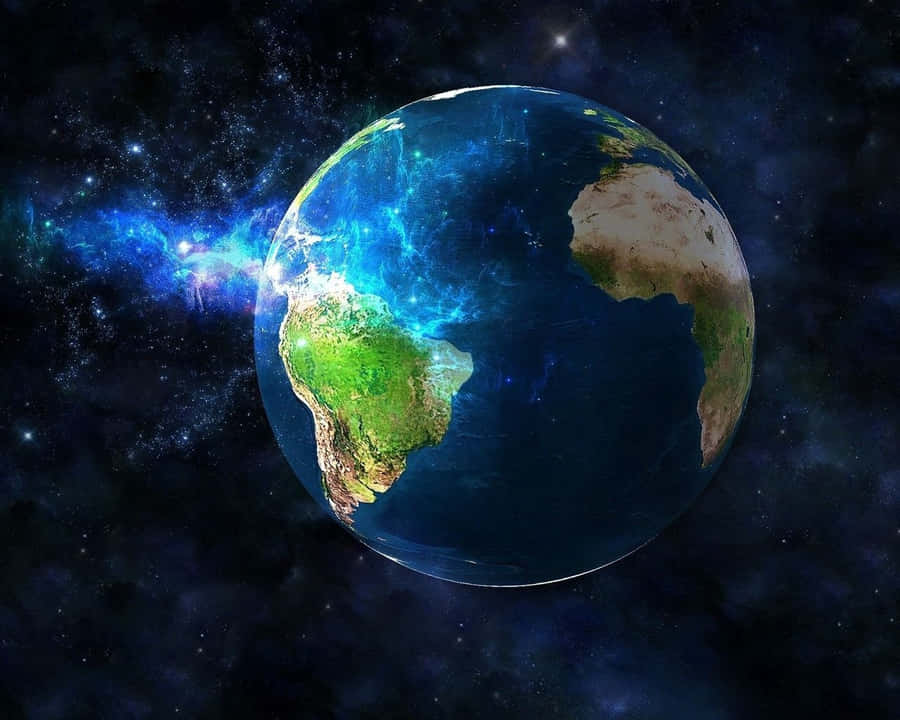 Fundo Espacial Vibrante da Terra