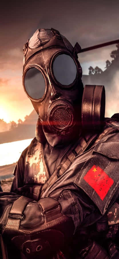iPhoneXs Battlefield 4 kinesisk soldat baggrund.