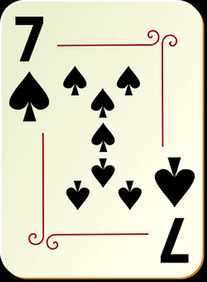 a playing card with seven of spades