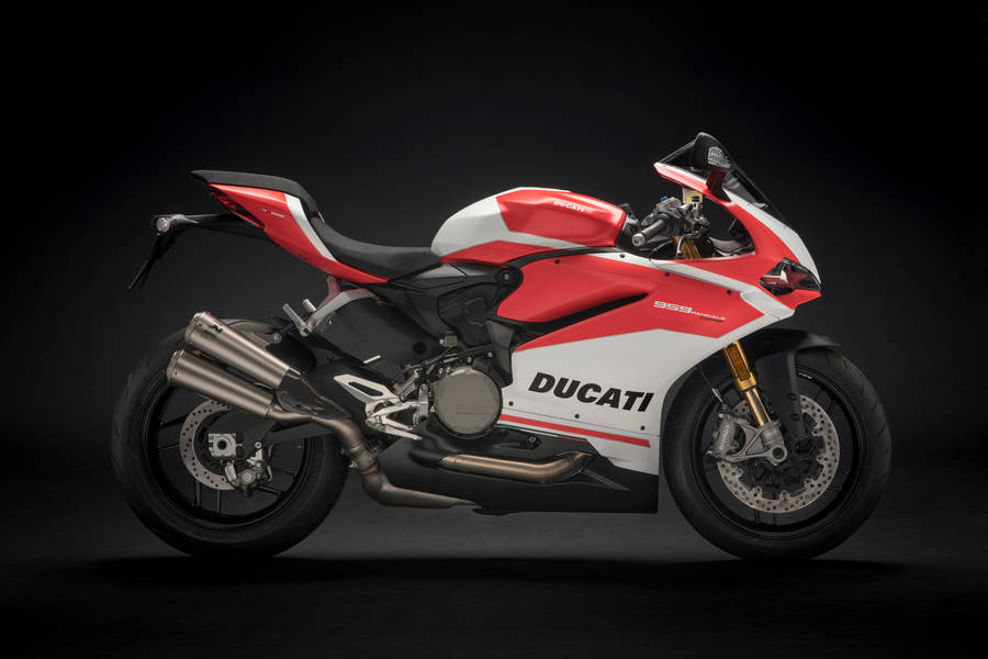 RotWeiß Ducati 1920x1080 Motorrad.
