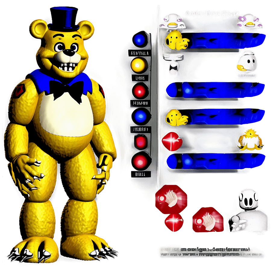 Golden Freddy Evolution Chart PNG 42