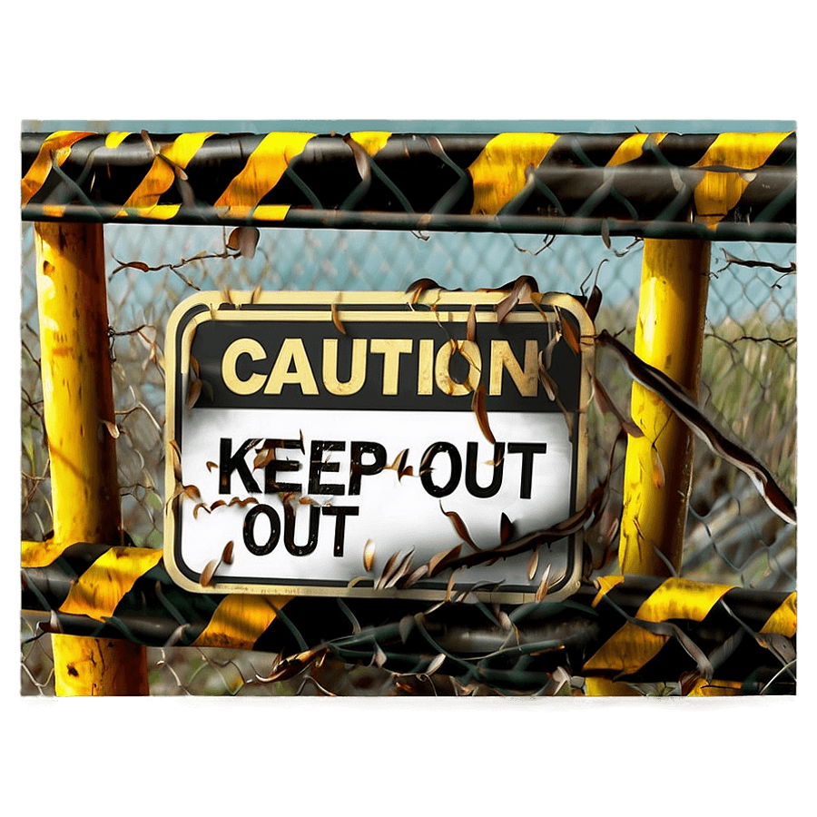 Caution Keep Out Sign PNG 05252024
