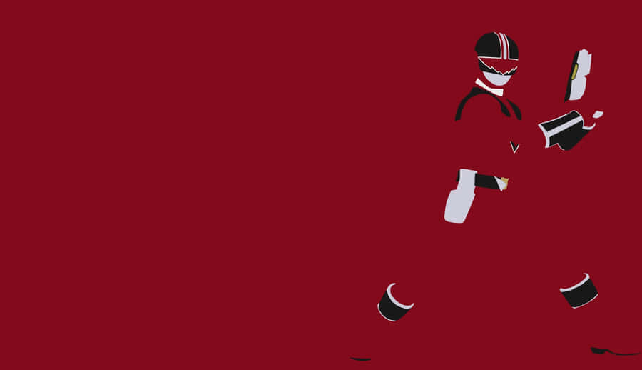 Arte Minimalista do Ranger Vermelho