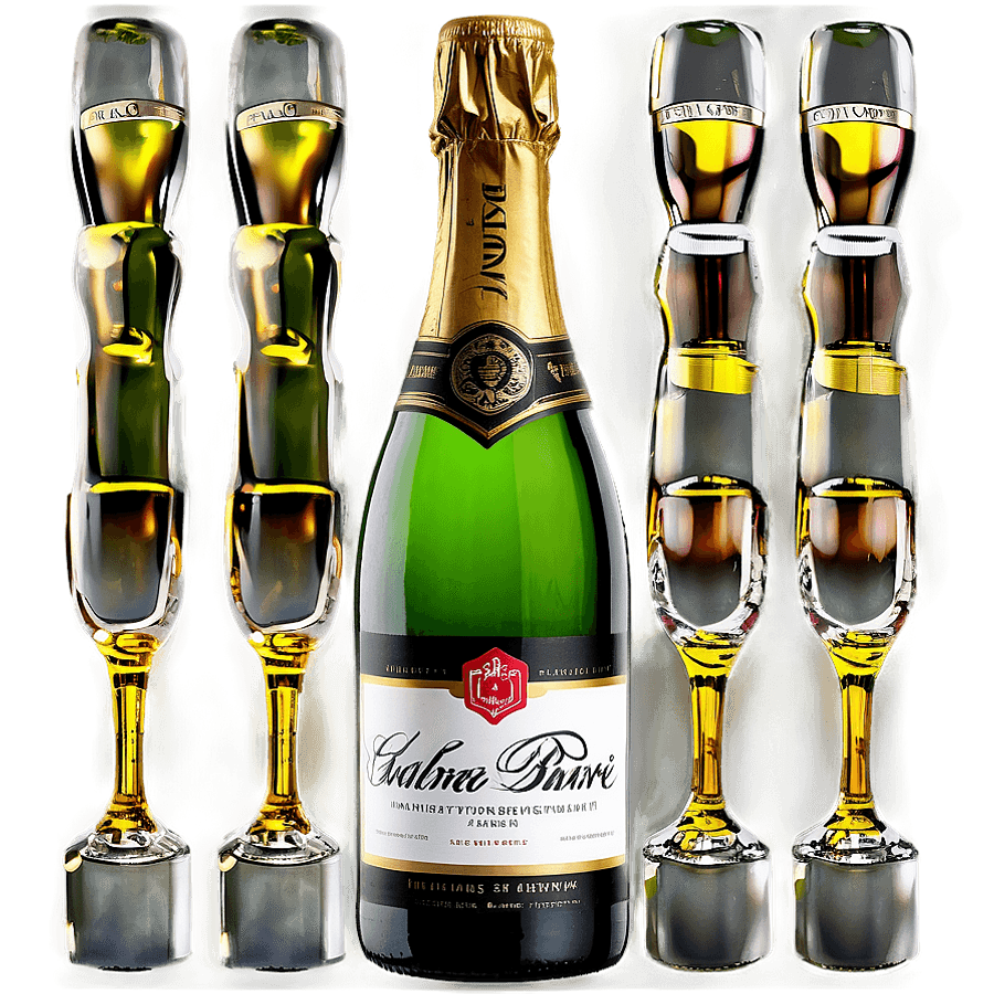 Custom Champagne Bottle PNG tyl