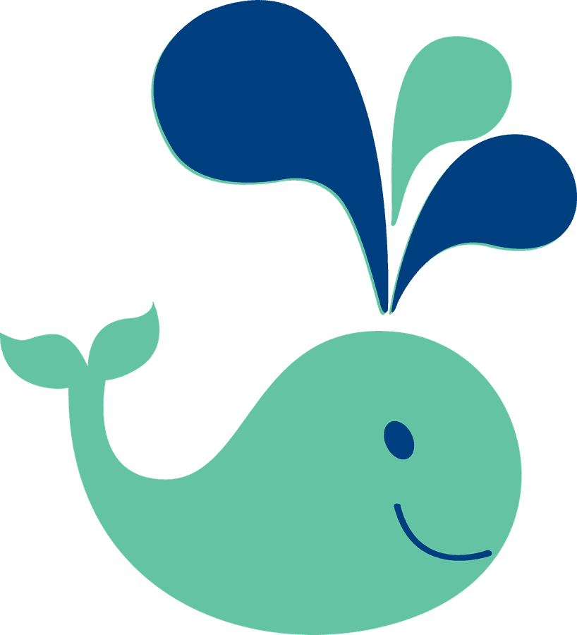 Smiling Cartoon Whale