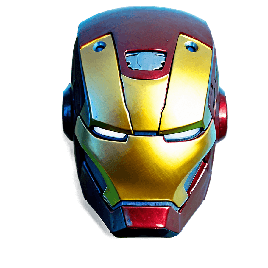 Iron Man Helmet Close-Up PNG 16