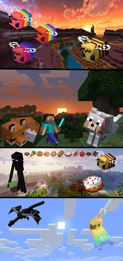 Pixel 3xl Minecraft Baggrundsscenerier